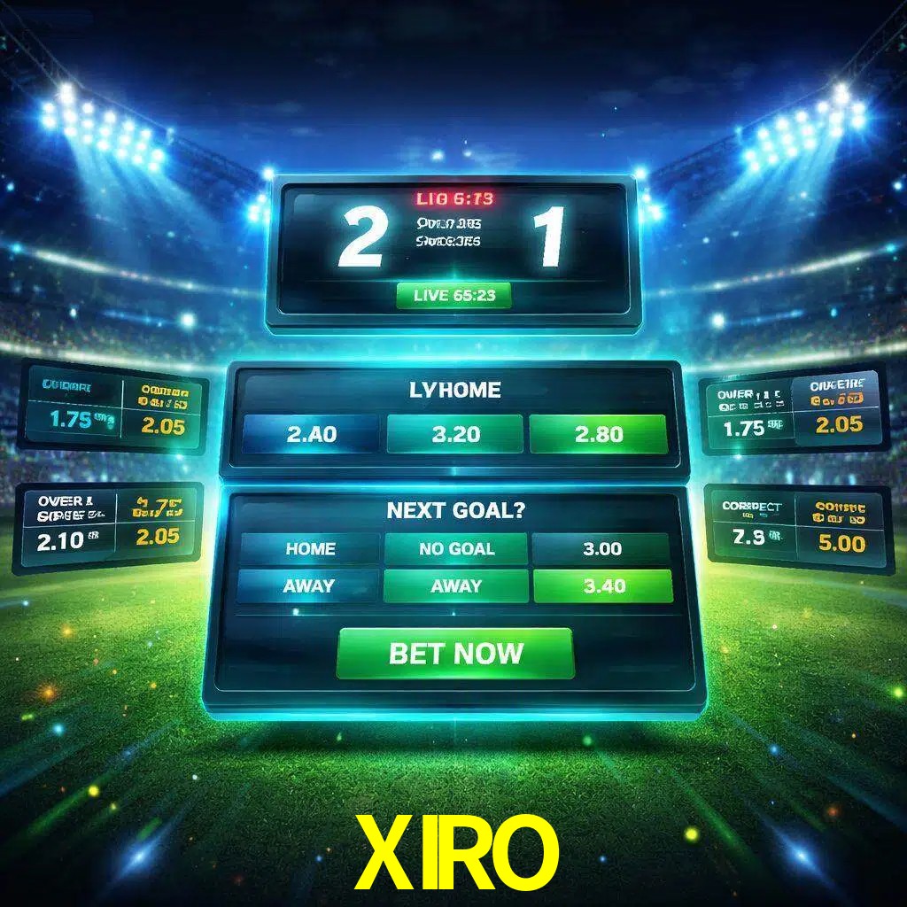 Vista de apuestas en vivo XIRO durante un partido en curso